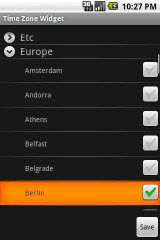 Time Zone Widget截图1