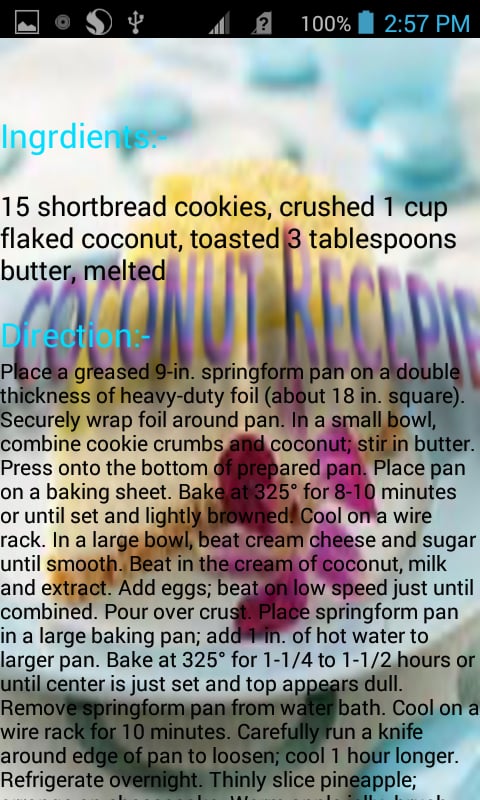 Coconut ten recepie best截图3