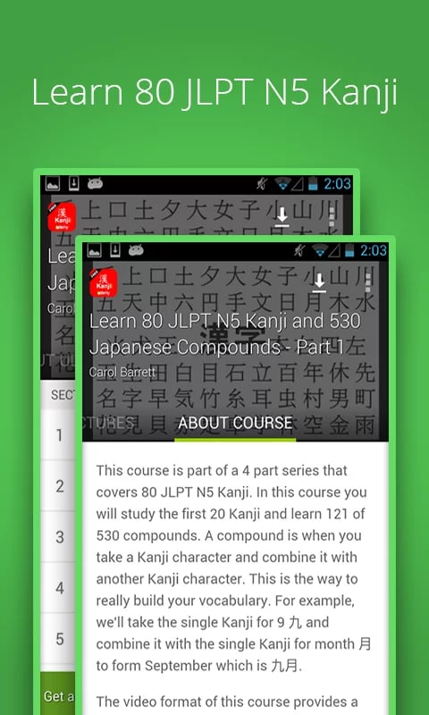 Learn Kanji - Part One截图2