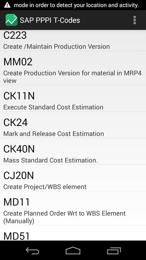 SAP PPPI T-Codes截图2