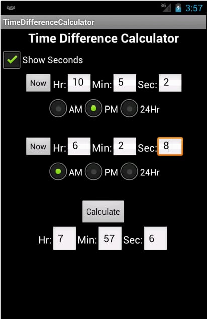 Time Difference Calc.截图2