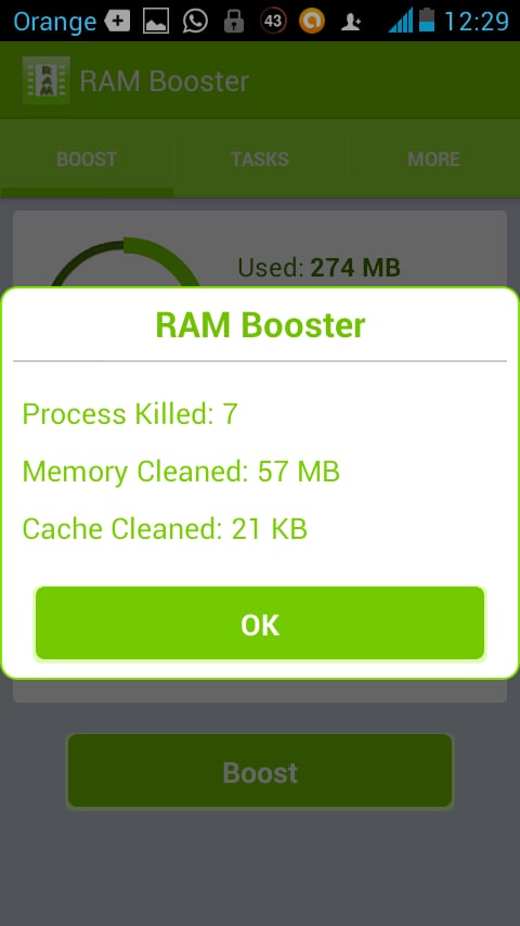 RAM Booster Cleaner Free截图4