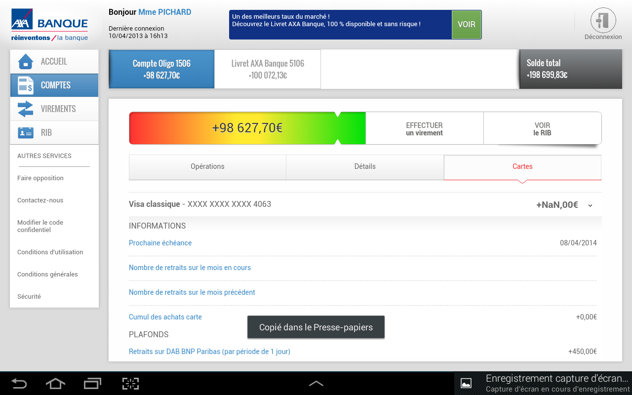 Axa Banque France截图4