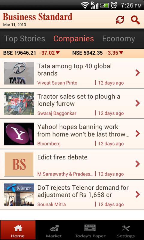 Business Standard for Android截图1