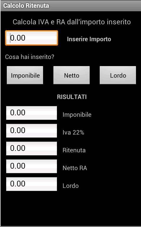 Calcolo Ritenuta Free截图1