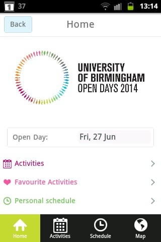 UoB Open Day Application截图1