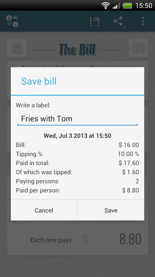 Tip &amp; Share Bill Calcula...截图6