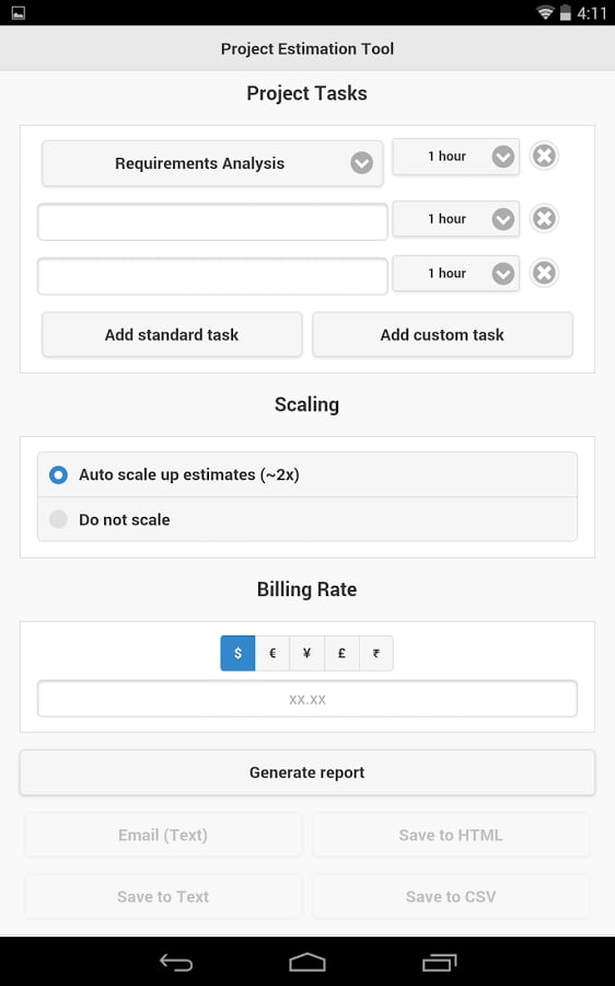 Project Estimation Tool截图7