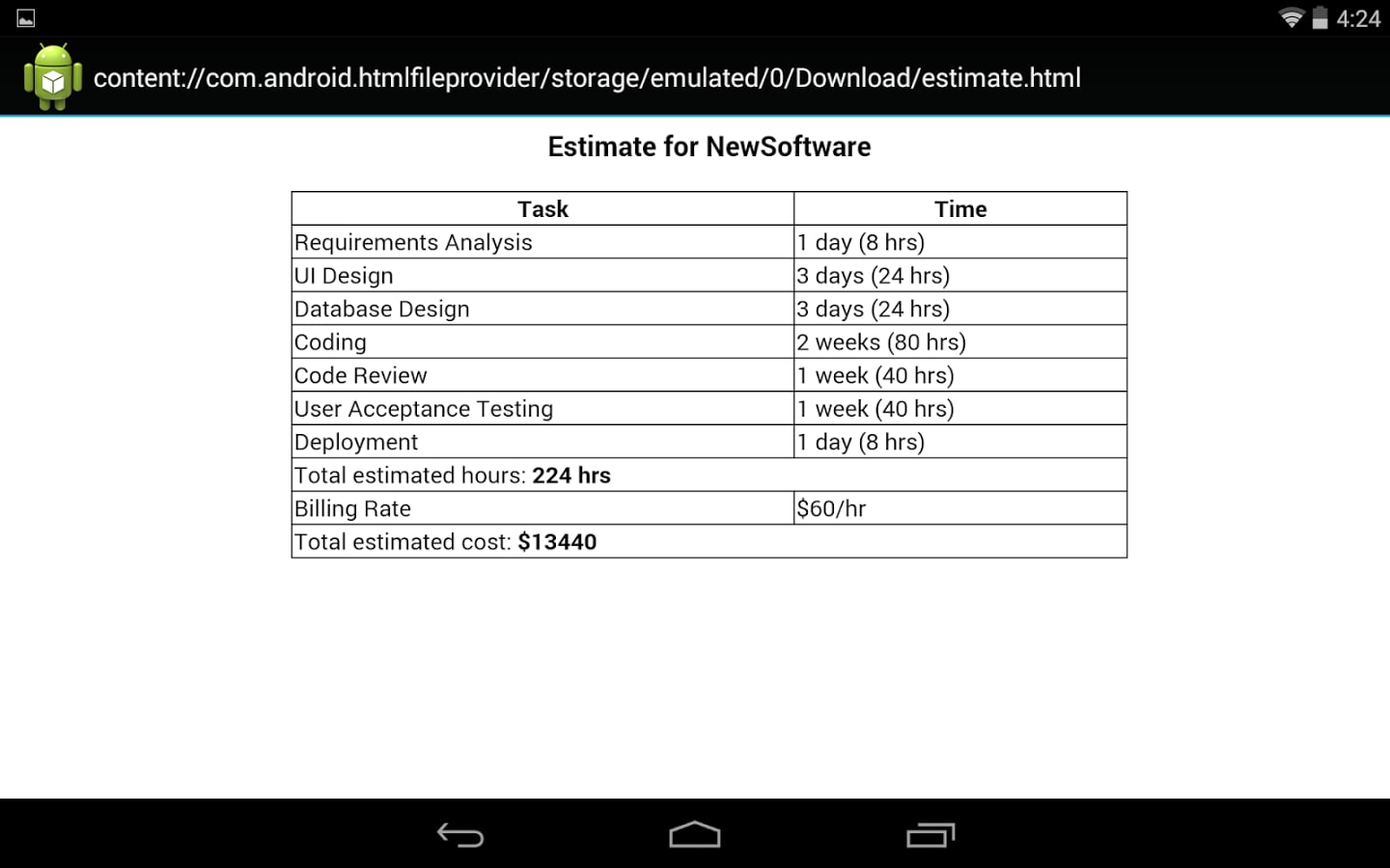 Project Estimation Tool截图5