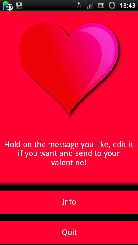 Valentine SMS (EN)截图1