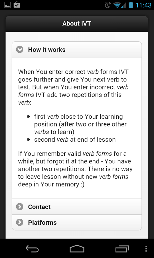 IVT - Irregular Verbs Trainer截图7