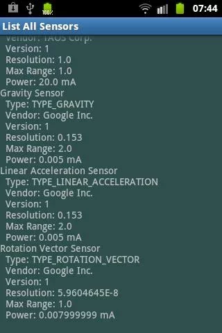 Droid Sensor Checker截图3