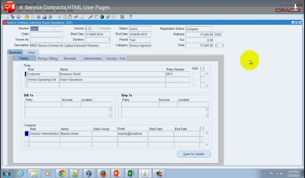 Oracle Service Course截图5