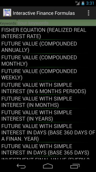 Finance Formulas截图4