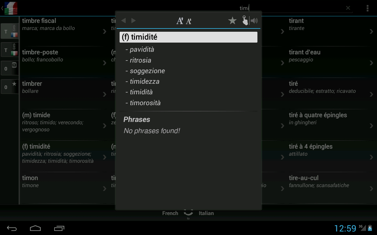 Dictionary French Italia...截图8