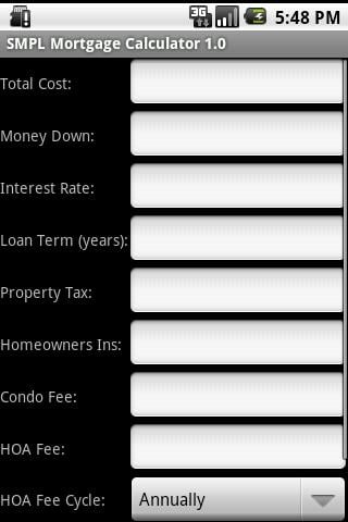 A SMPL MORTGAGE CALCULATOR截图2