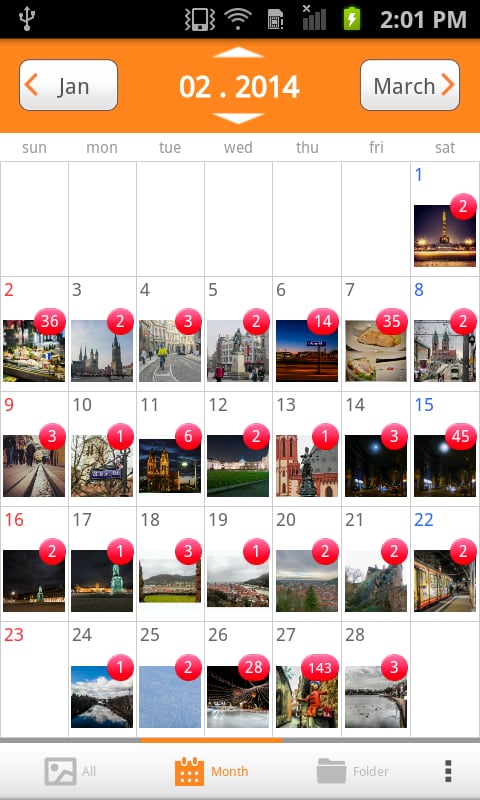 Gallery Calendar Widget截图1