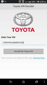 Toyota VIN Decoder截图