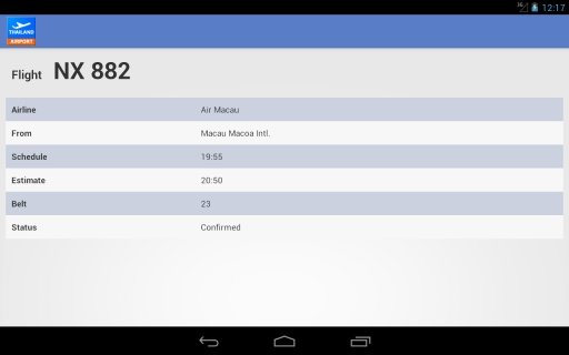 Thailand Flight Info截图2