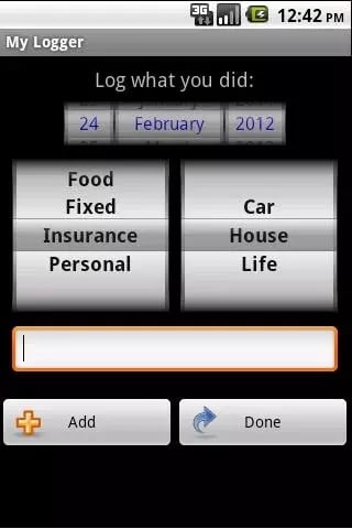 AWD Expense Logger Free截图1