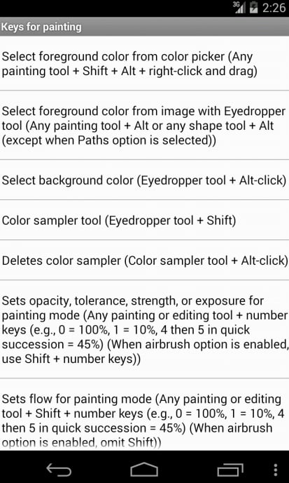 Shortcuts of PS CS6截图5