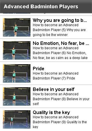 Advanced Badminton Playe...截图1