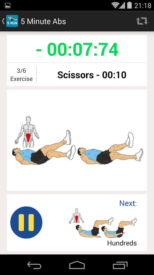 5 Minute ABS Workout rou...截图1