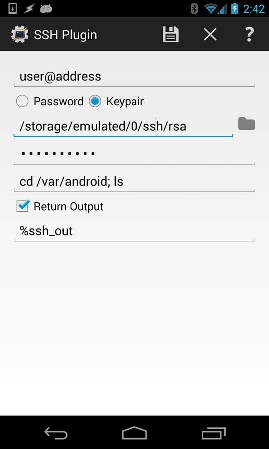 SSH Tasker Plugin lite截图3