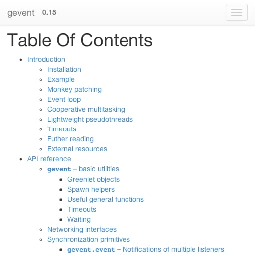 python gevent doc截图1