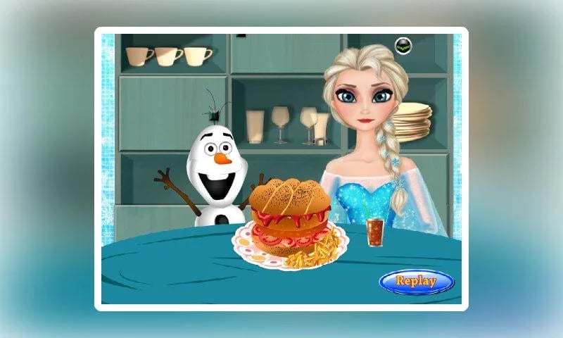 Elsa Cooking Hamburger截图1