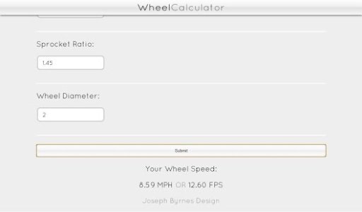 Wheel Speed Calculator截图1