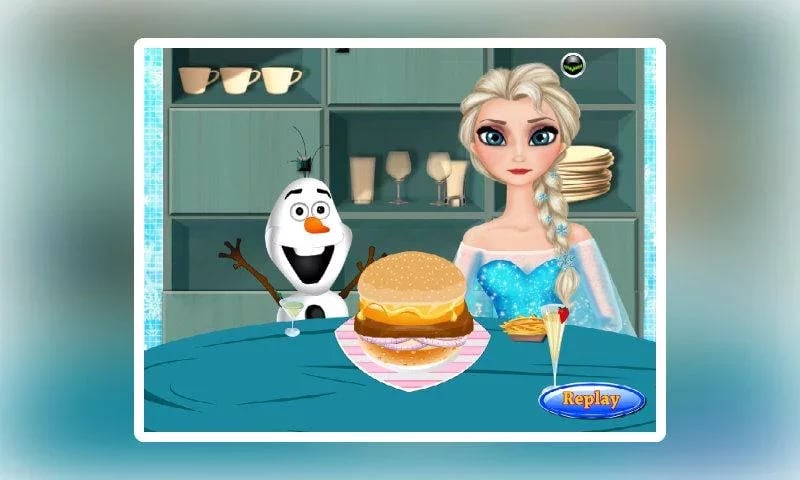 Elsa Cooking Hamburger截图4