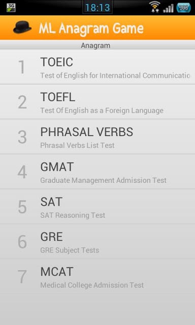 English Anagram GAME截图2