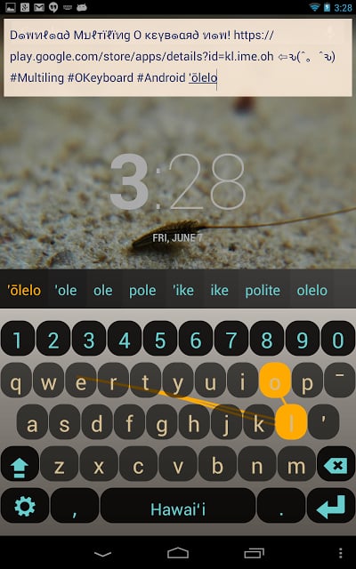 Hawaiian Keyboard Plugin截图3