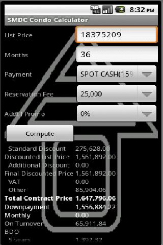 SMDC Condo Price Calculator截图2