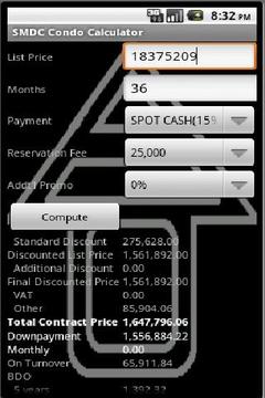 SMDC Condo Price Calculator截图