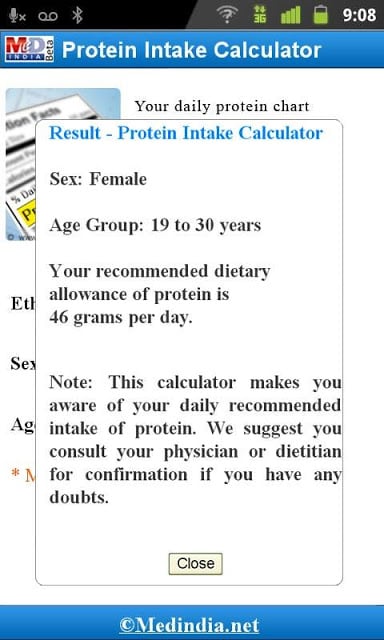 Protein Intake Calculator截图2