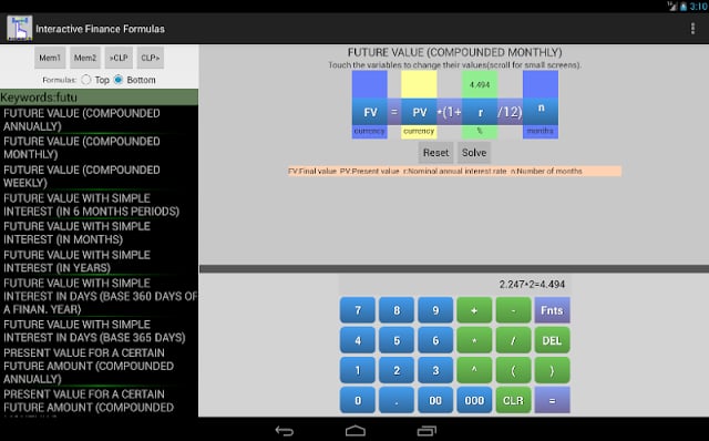 Finance Formulas截图5