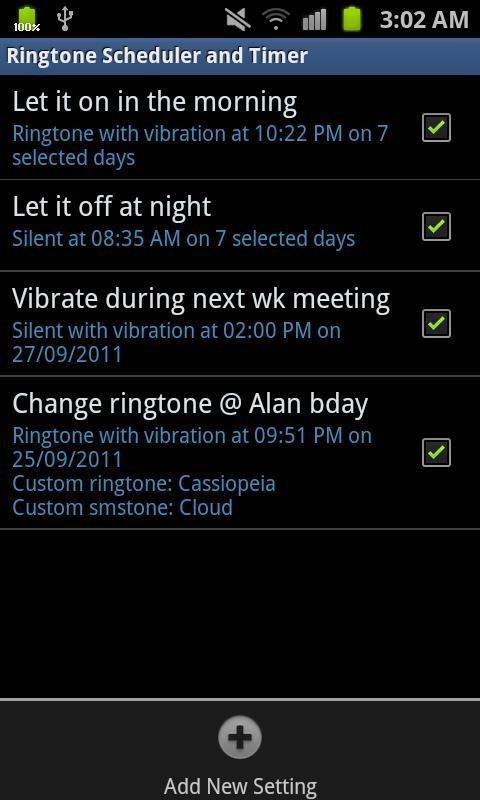 Ringtone Scheduler Free截图3