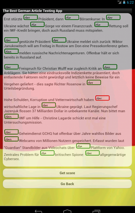 German Article Test App截图8