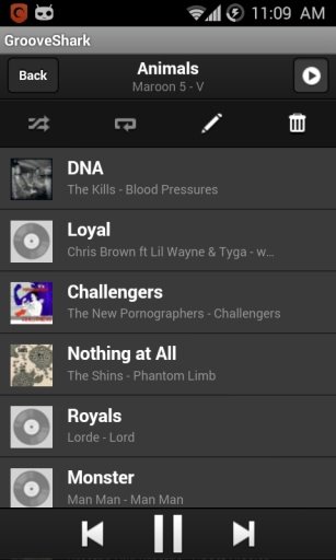 Grooveshark Android Player截图1