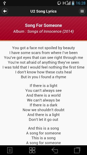 U2 Song Lyrics截图1