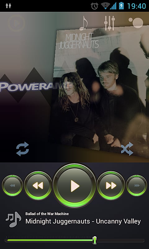 Poweramp Free Green Skin...截图2