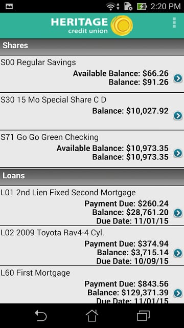 Heritage Credit Union Mobile截图4