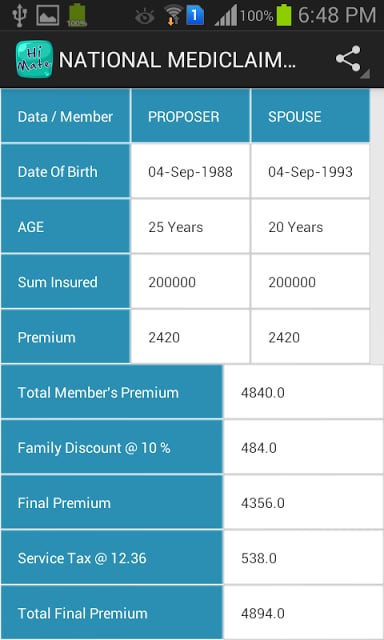 Premium Calculator GIC 3.0截图2