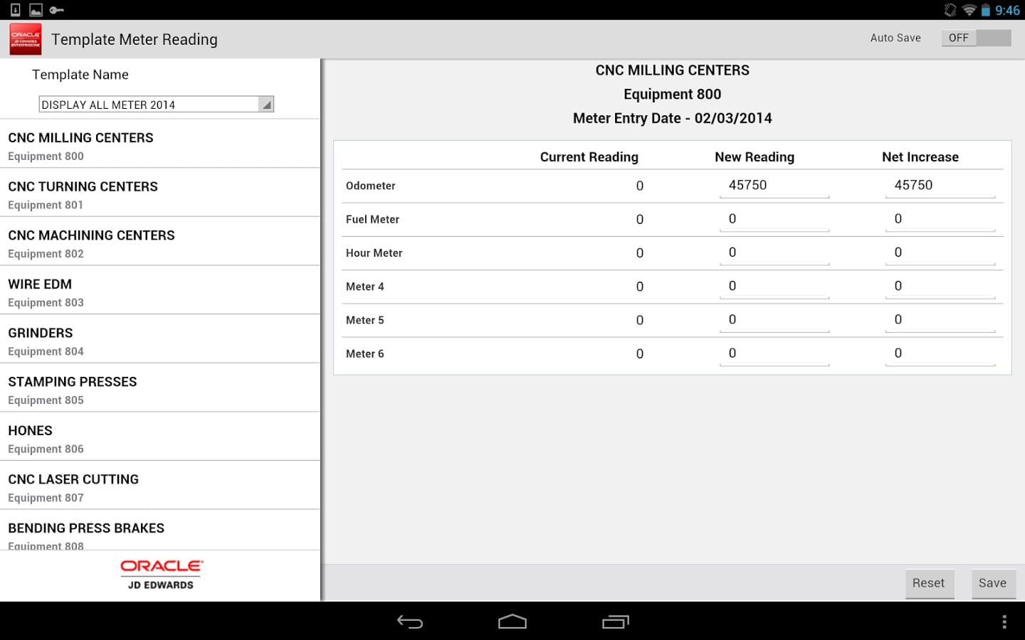 Meter Readings - JDE E1截图3