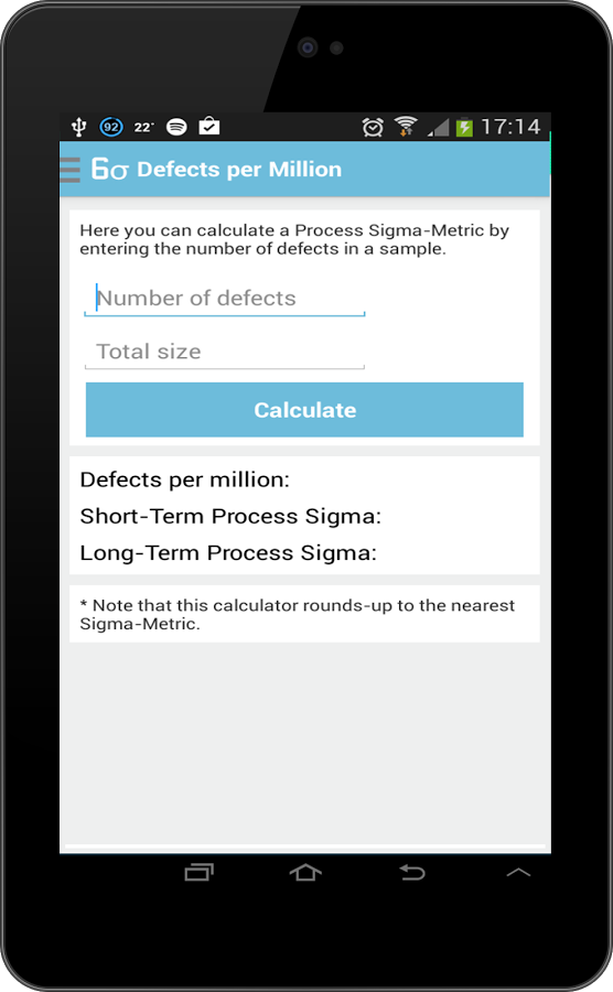 Six Sigma Calculator截图1