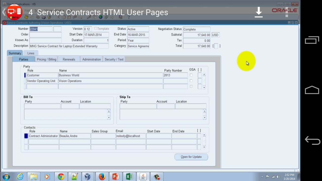 Oracle Service Course截图2