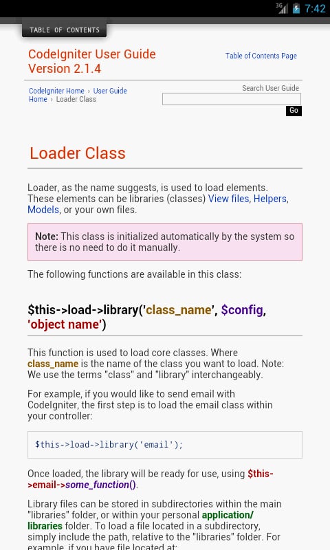 Codeigniter User Guide截图1