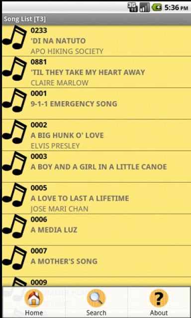 Song List [T3]截图2